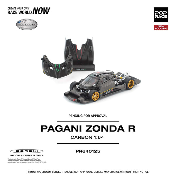 Pagani Zonda R Carbon Finish PopRace 1/64