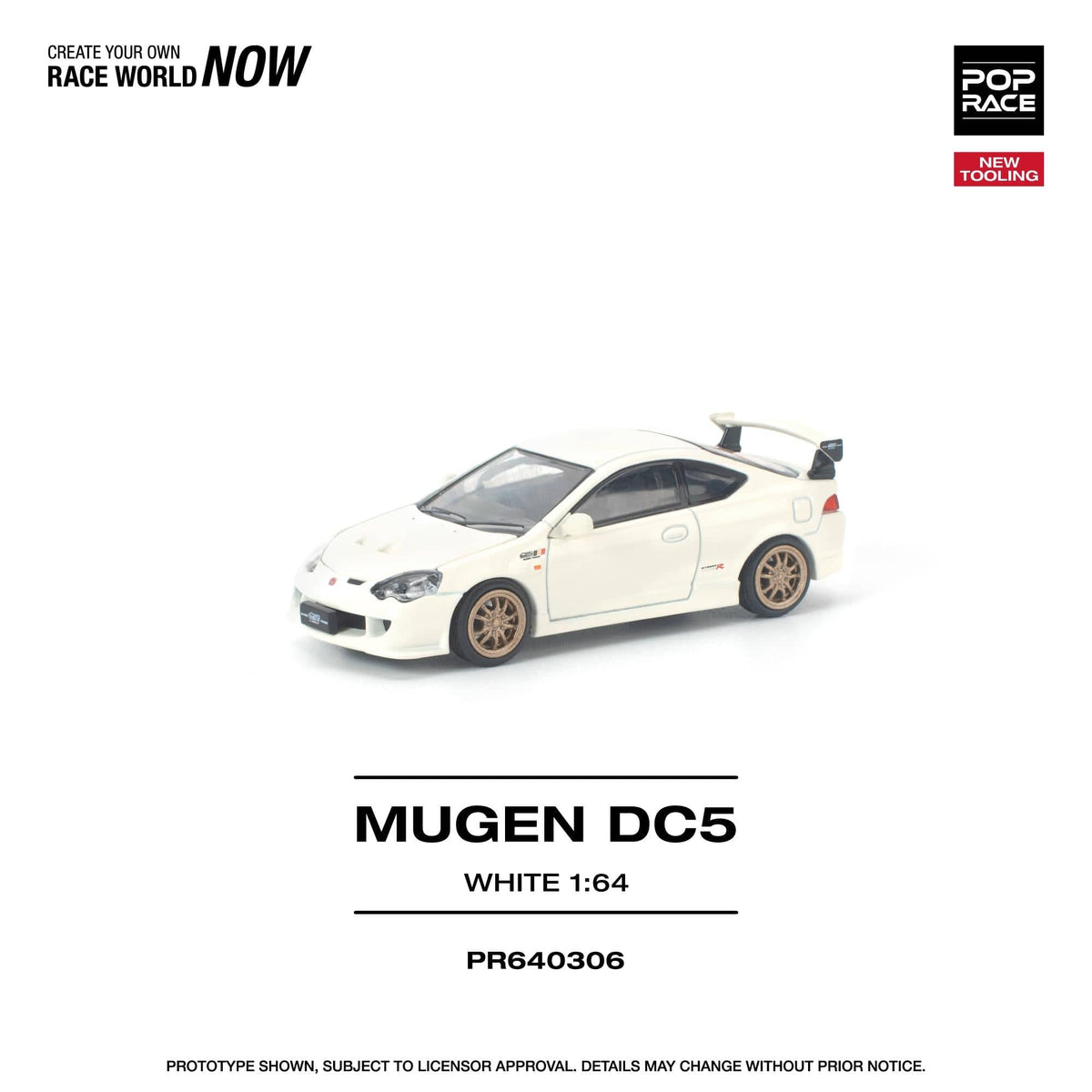 Honda Integra DC5 Mugen White Pop Race 1/64 scale