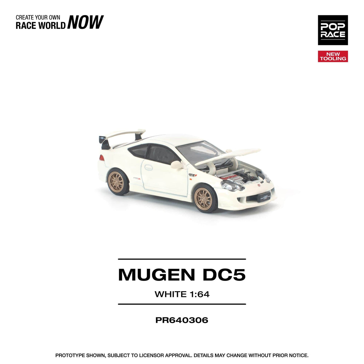 Honda Integra DC5 Mugen White Pop Race 1/64 scale