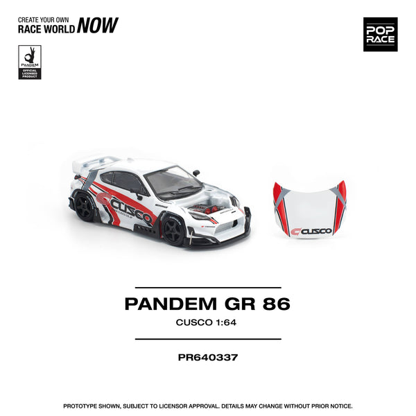 Toyota GR86 Pandem Cusco Pop Race 1/64 scale PR640337