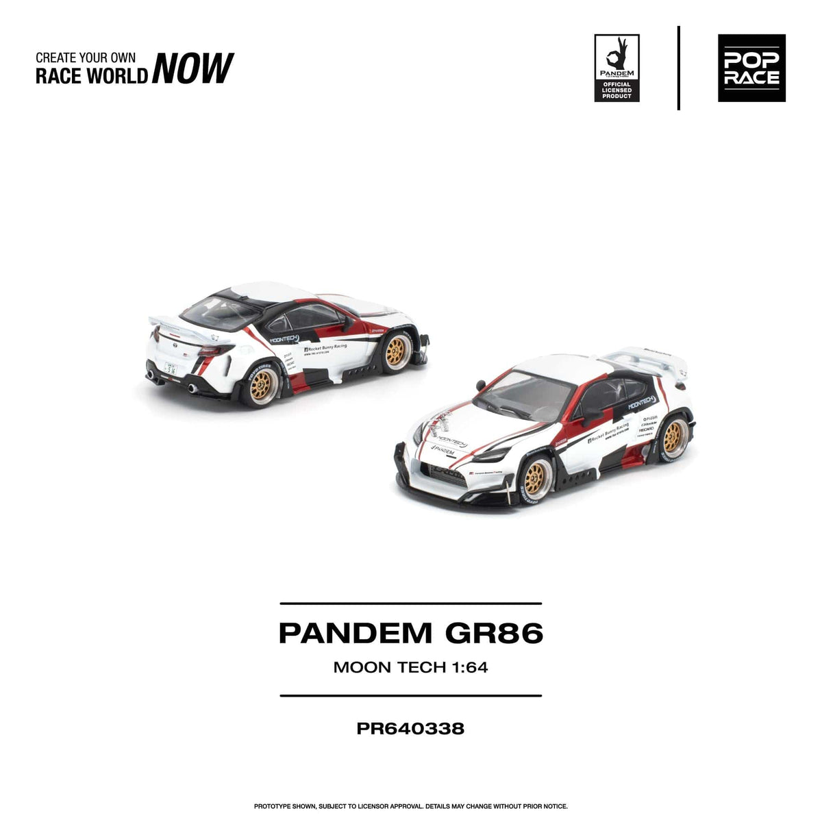 (PRE-ORDER) Toyota Pandem GR86 Moontech Pop Race 1/64 PR640338