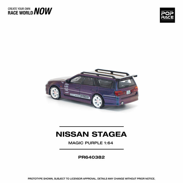 Nissan R34 Stagea Magic Purple Pop Race 1/64 scale