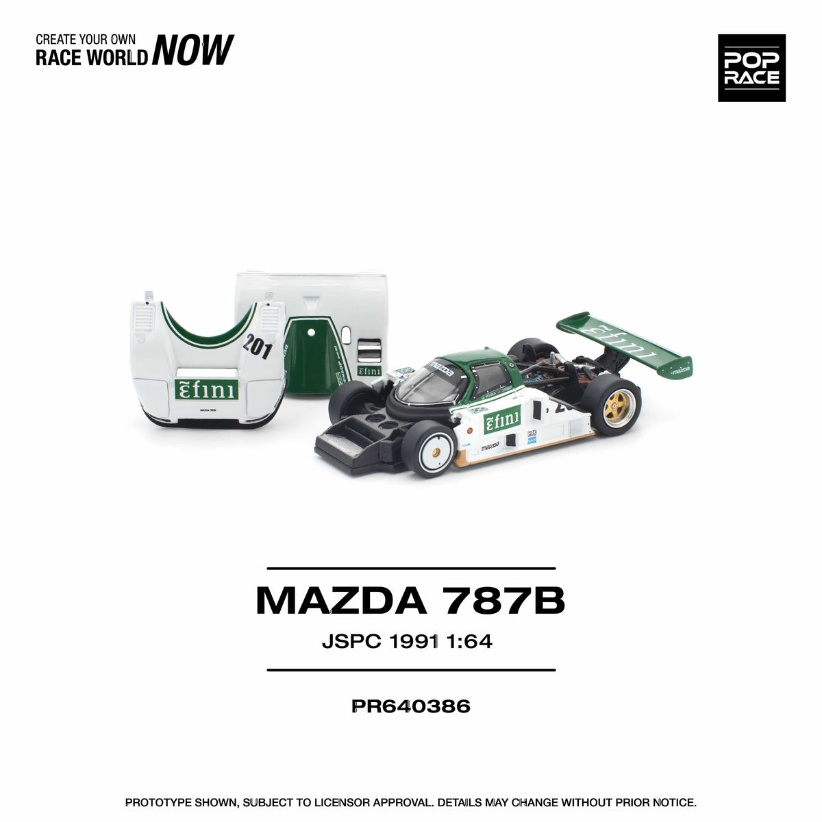 Mazda 787B 1991 All Japan Sports Prototype Car1/64 Pop Race