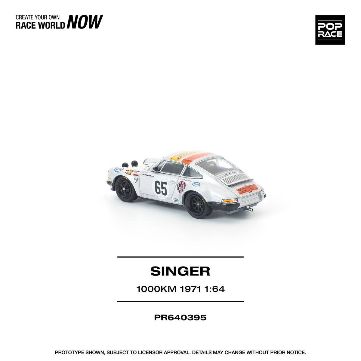 Porsche Singer 911 SPA 1000KM 1971 Pop Race 1:64 scale