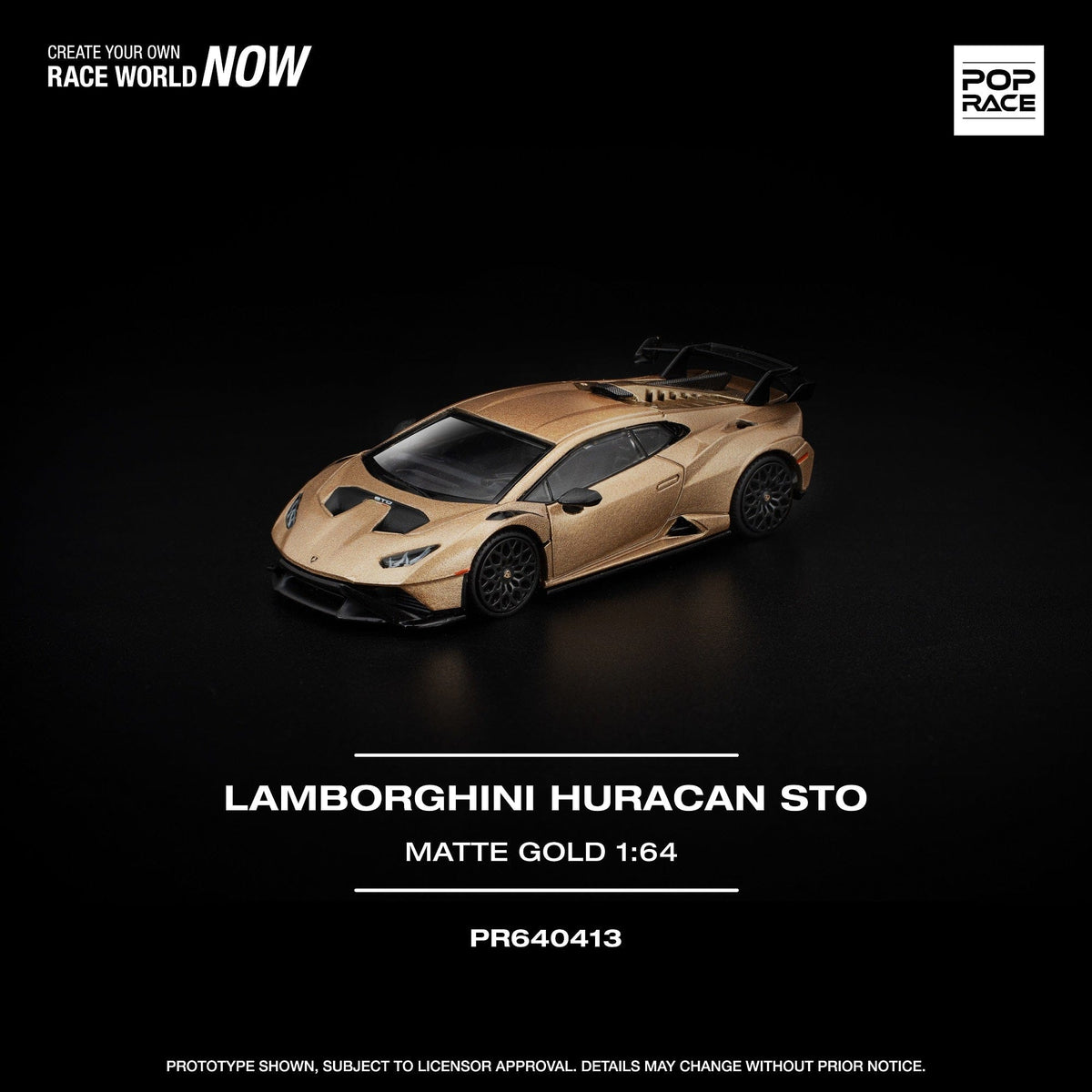 (Pre-order) Lamborghini Huracan STO Matte Gold POPRACE 1/64