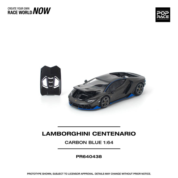 Lamborghini Centenario Carbon Blue Pop Race 1/64