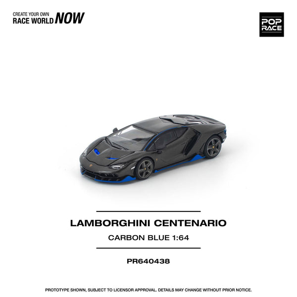 Lamborghini Centenario Carbon Blue Pop Race 1/64