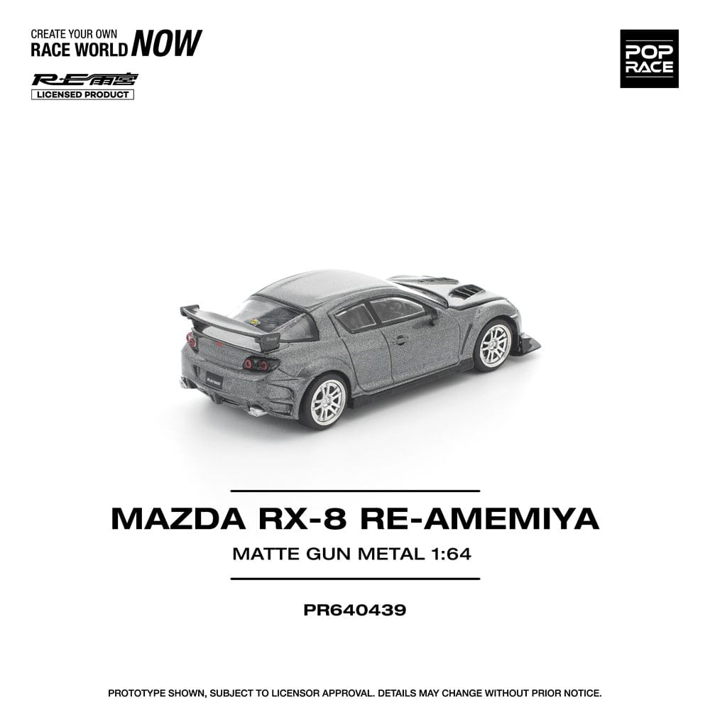 MAZDA RX-8 RE-AMEMIYA GUN METAL PopRace 1/64
