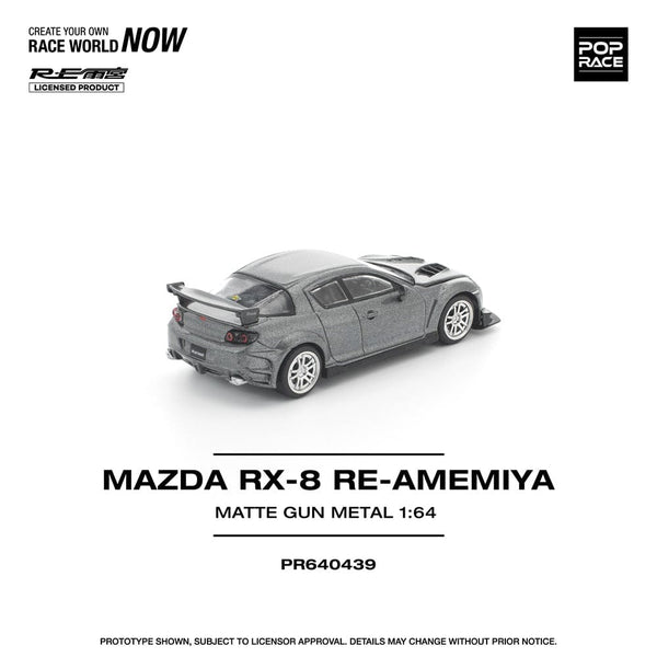 MAZDA RX-8 RE-AMEMIYA GUN METAL PopRace 1/64