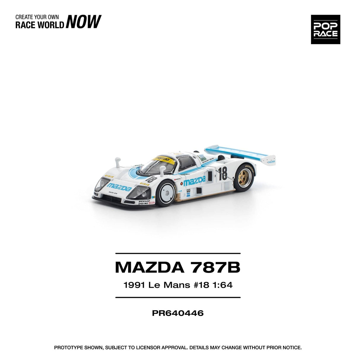 Mazda 787B 1991 Le Mans 24hrs #18 1/64 Pop Race