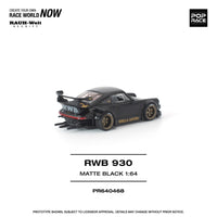 Porsche RWB 930 Matte Black Stella Artois Pop Race 1/64 scale