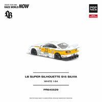 (PRE-ORDER) Nissan LB Super Silhouette S15 Silvia White Pop Race 1/64 PR640529