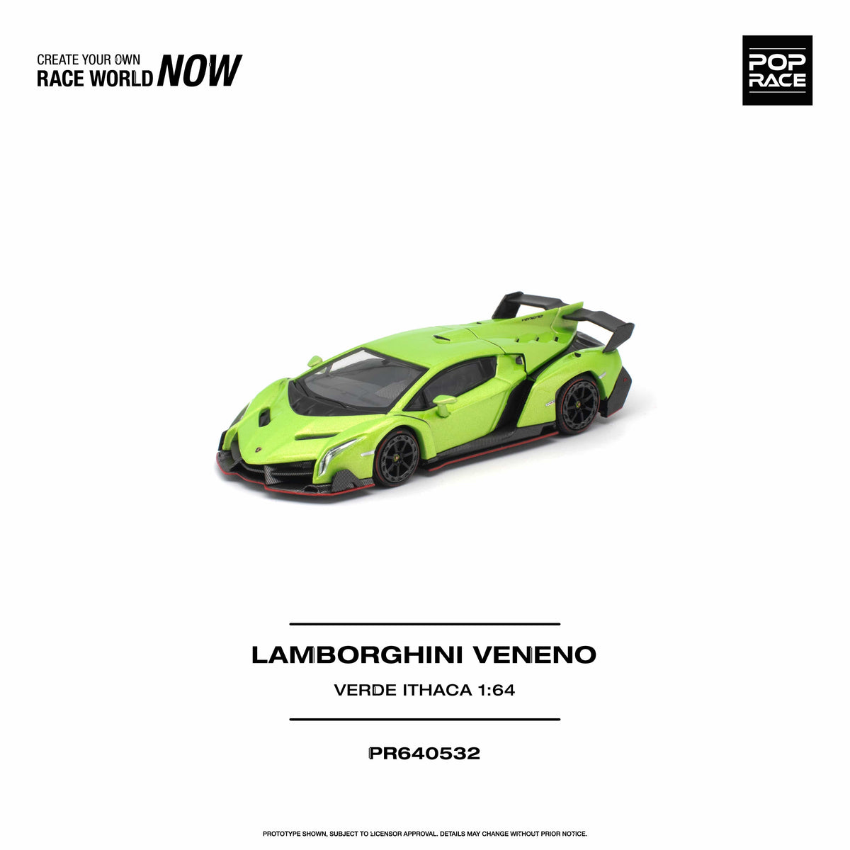 (PRE-ORDER) Lamborghini Veneno Verde Ithaca Pop Race 1/64