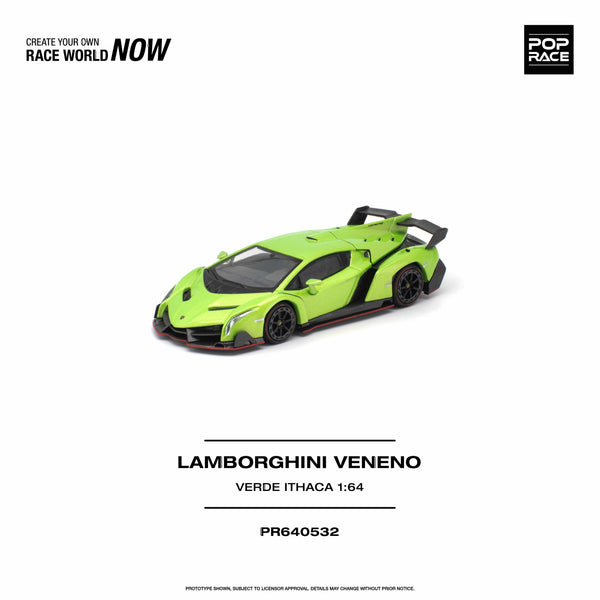 Lamborghini Veneno Verde Ithaca | Pop Race 1:64 | Pre-order PR640532