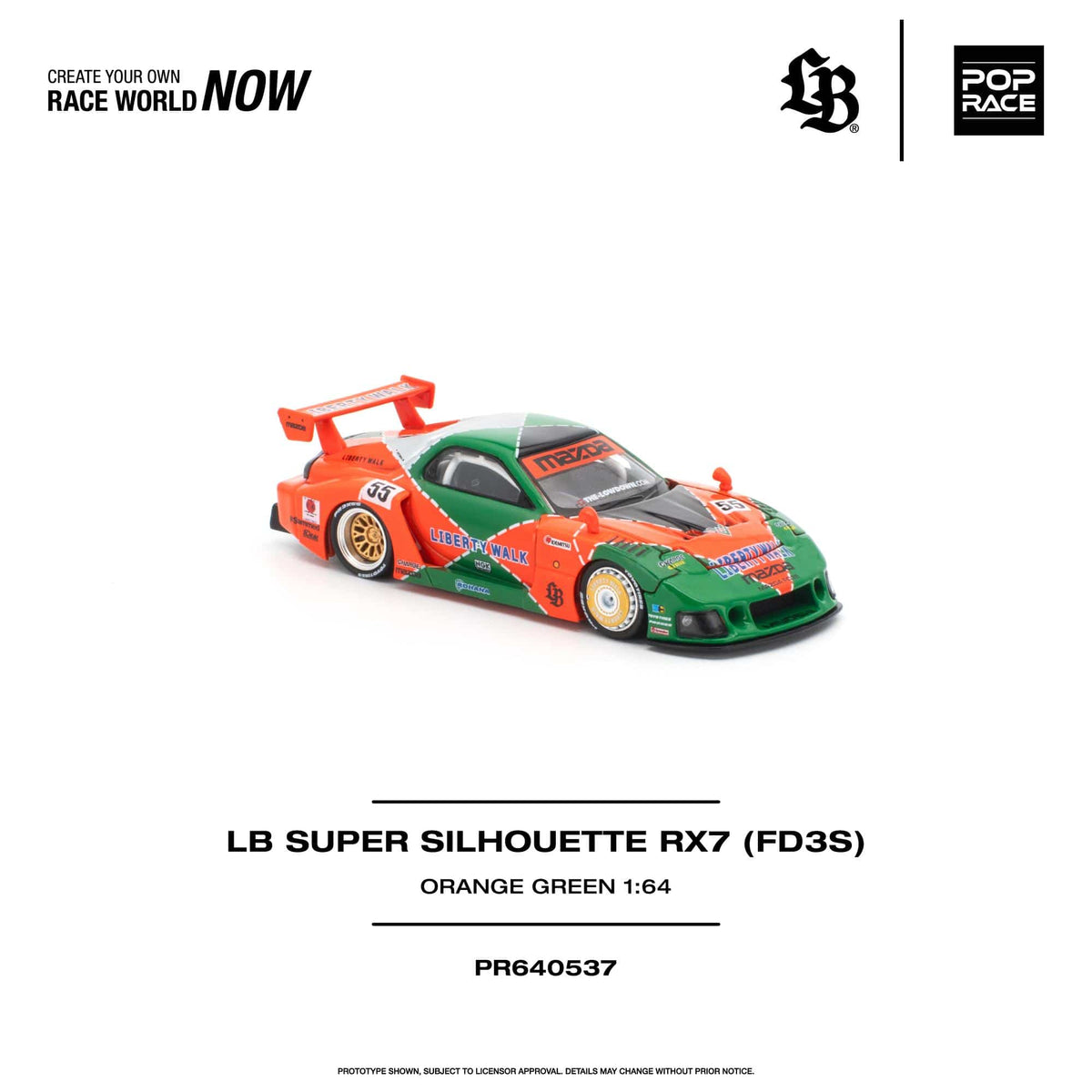 (PRE-ORDER) Mazda LB Super Silhouette RX-7 FD3S Pop Race 1/64
