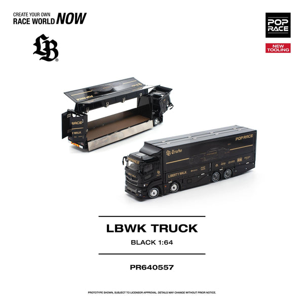 (PRE-ORDER) LBWK Truck Black Pop Race 1/64 PR640557