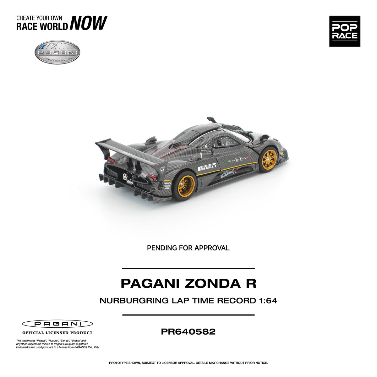 Pagani Zonda R Nurburgring Lap Time Record Pop Race 1/64
