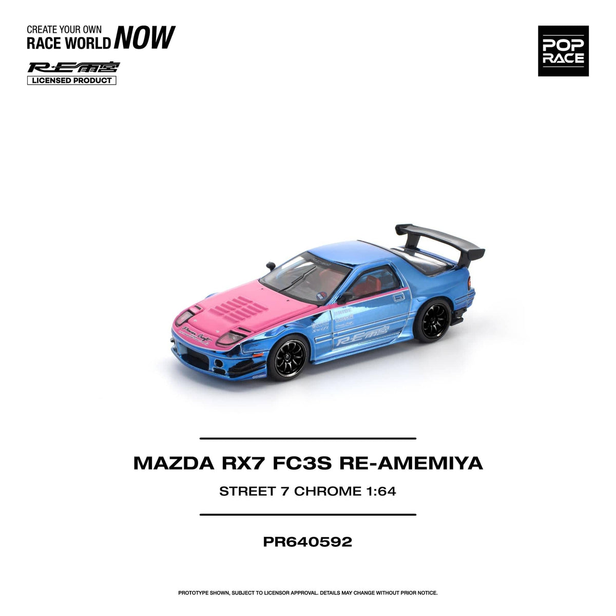 Mazda RX7 RE Amemiya Street 7 Chrome PR640592 | Hanz Driven PR640592