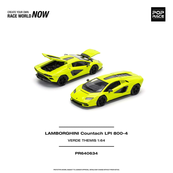 Lamborghini Countach LPI 800-4 Verde Themis | Pop Race 1:64 | Pre-order PR640634