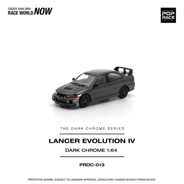 (PRE-ORDER) Mitsubishi Lancer Evolution IV Dark Chrome Pop Race 1/64 PRDC013