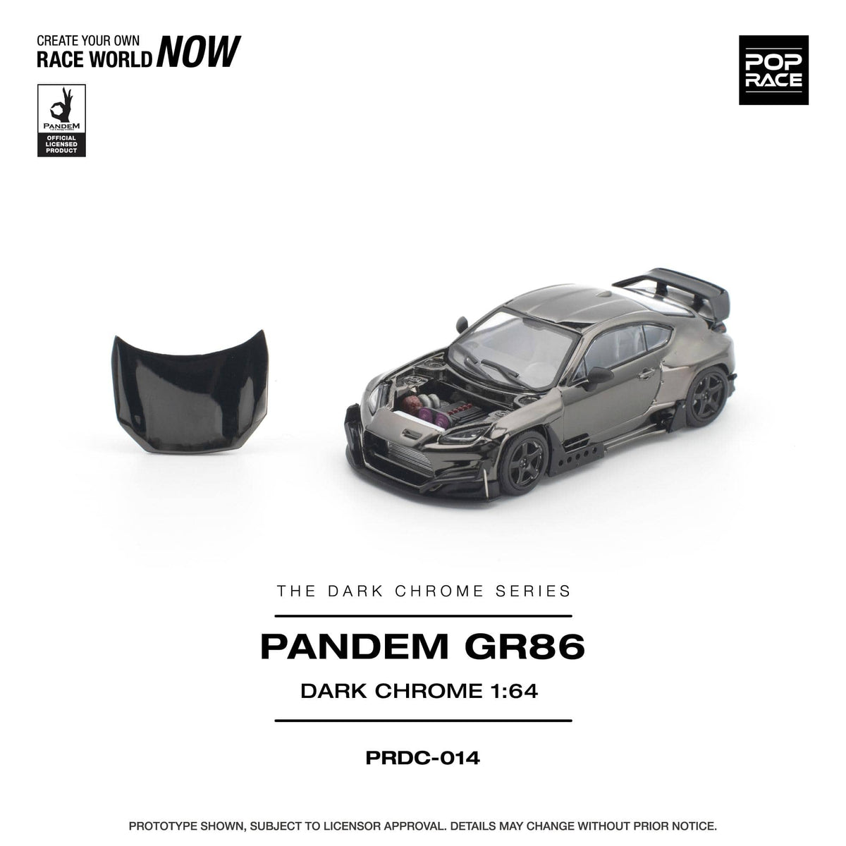 (PRE-ORDER) Toyota Pandem GR86 Dark Chrome Pop Race 1/64