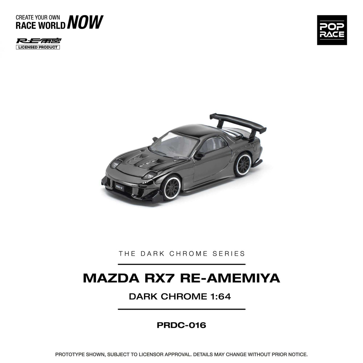 (PRE-ORDER) Mazda RX-7 RE-Amemiya Dark Chrome Pop Race 1/64