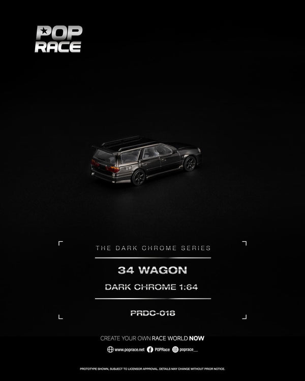 (PRE-ORDER) Nissan Skyline R34 Wagon Dark Chrome Pop Race 1/64 PRDC018