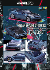 Nissan Skyline GT-R R35 Top Secret Hong Jong Toy Car Salon Inno64 1/64 scale