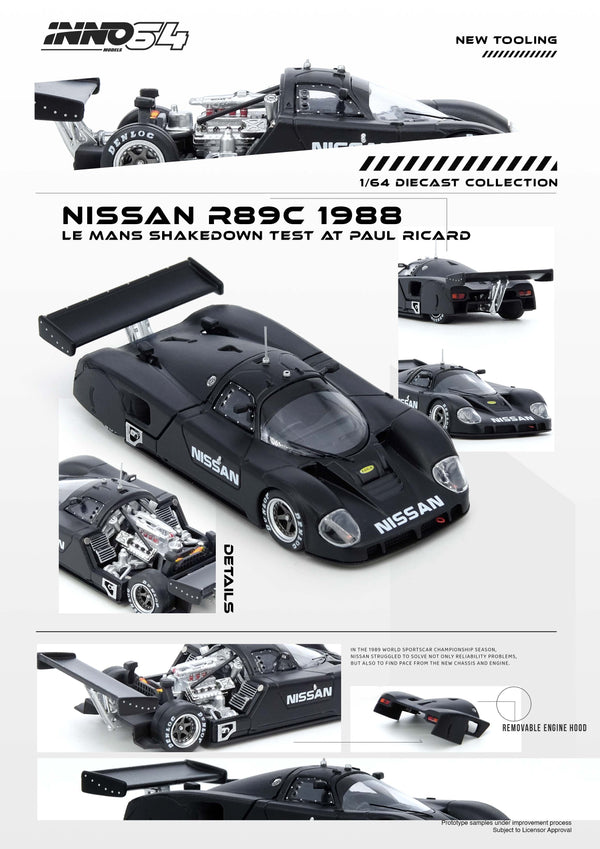 Nissan R89C Le Mans Shakedown Test at Paul Ricard 1988 Inno64 /164 scale