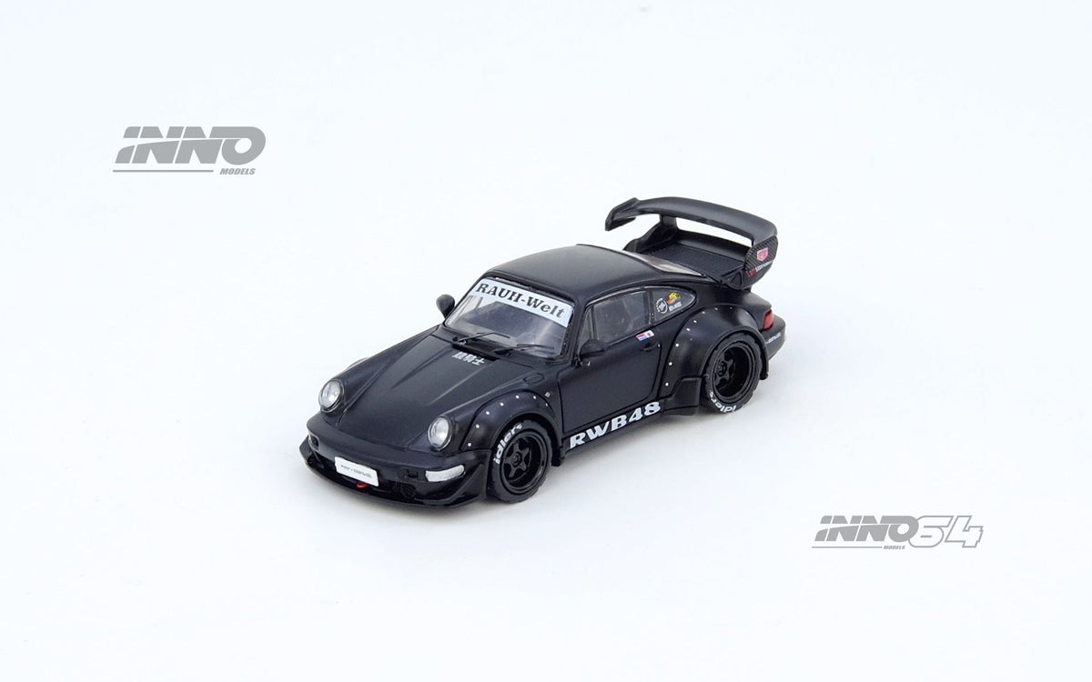 Porsche RWB 964 Matte Black Inno64  1/64 scale