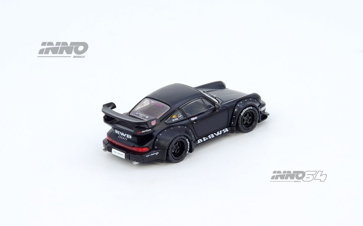 Porsche RWB 964 Matte Black Inno64  1/64 scale