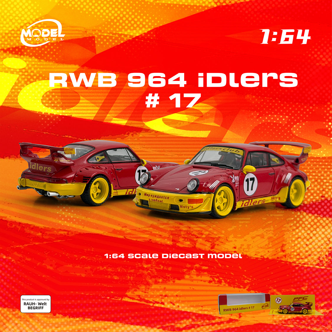 RWB 964 #17 "Idlers Club" Red with Yellow Accents ModelModel 1/64