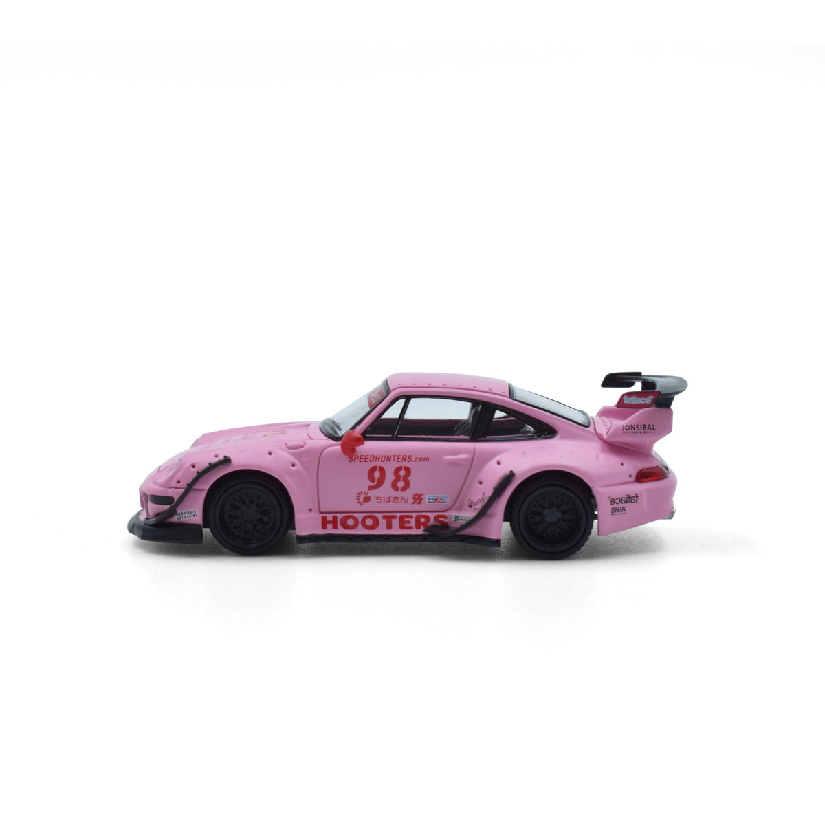Porsche 911 993 RWB Hooters Matte Pink ModelModel 1:64