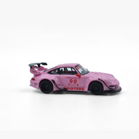 Porsche 911 993 RWB Hooters Matte Pink ModelModel 1:64