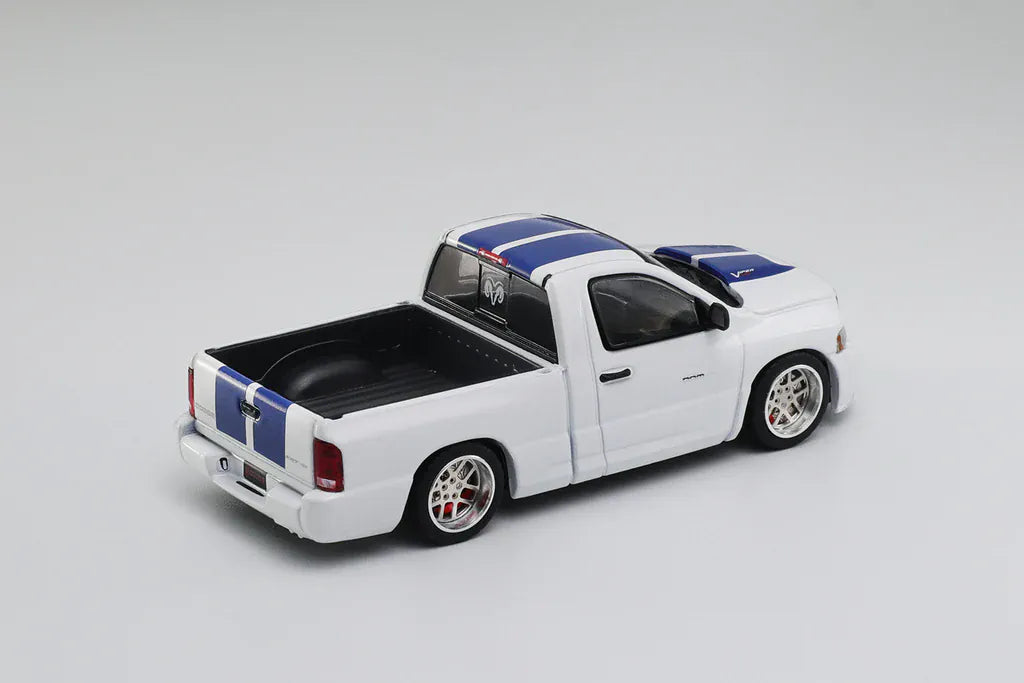 Dodge RAM SRT-10 2003 LHD White with Blue Stripes Shoom64 GCD 1/64