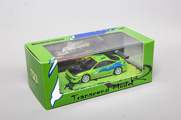 Mitsubishi Eclipse Fast and Furious Green Transcend Model 1/64 SW111