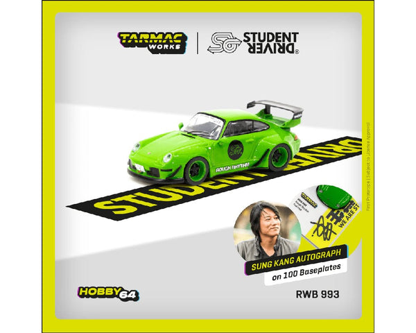 RWB 993 Rough Rhythm Fuel Fest Student Driver Green Hobby64 Tarmac Works 1/64 scale