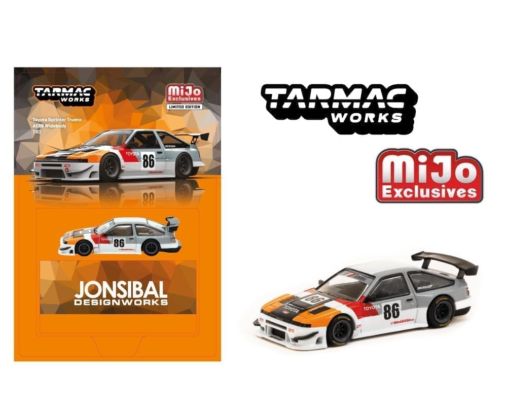 (pre-order) Toyota Sprinter Trueno AE86 Widebody TRD Jonsibal Tarmac Works 1/64