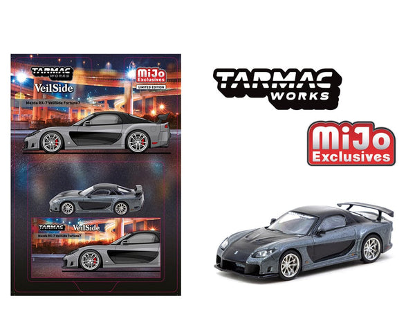 Mazda RX-7 VeilSide Fortune7- Grey metallic Black Tarmac Works 1/64