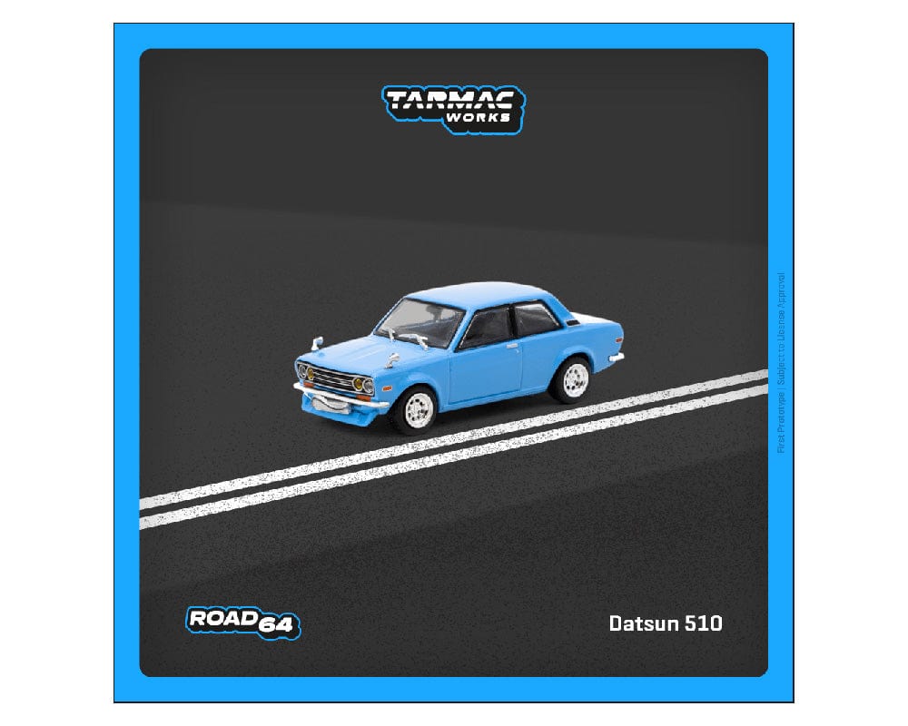 Datsun Bluebird 510 Datsun 510 - Light Blue - Hobby64 1/64 scale