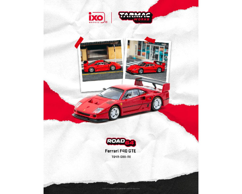 (Pre-order) Ferrari F40 GTE Red Hobby64 Tarmac Works T64R-088-RE