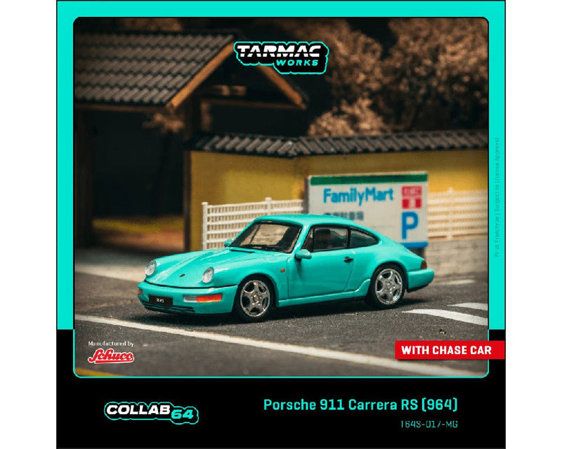 (Pre-order) Porsche 911 964 RS Mint Green Collab64 Tarmac Works T64S-017-MG