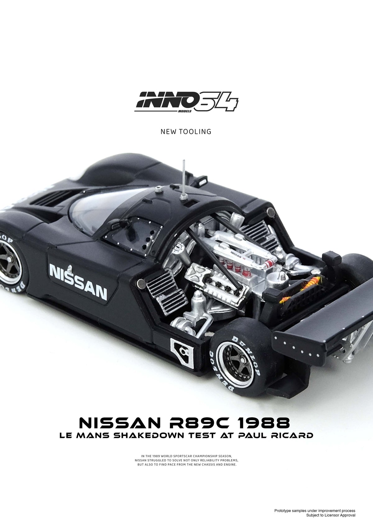 Nissan R89C Le Mans Shakedown Test at Paul Ricard 1988 Inno64 /164 scale