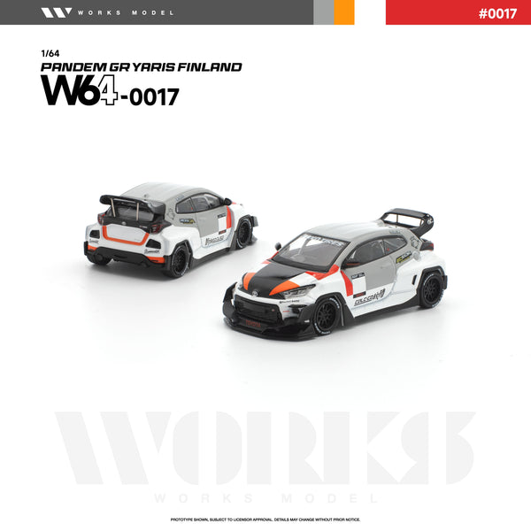 (PRE-ORDER) Toyota Pandem GR Yaris Finland Works Model 1/64 W640017