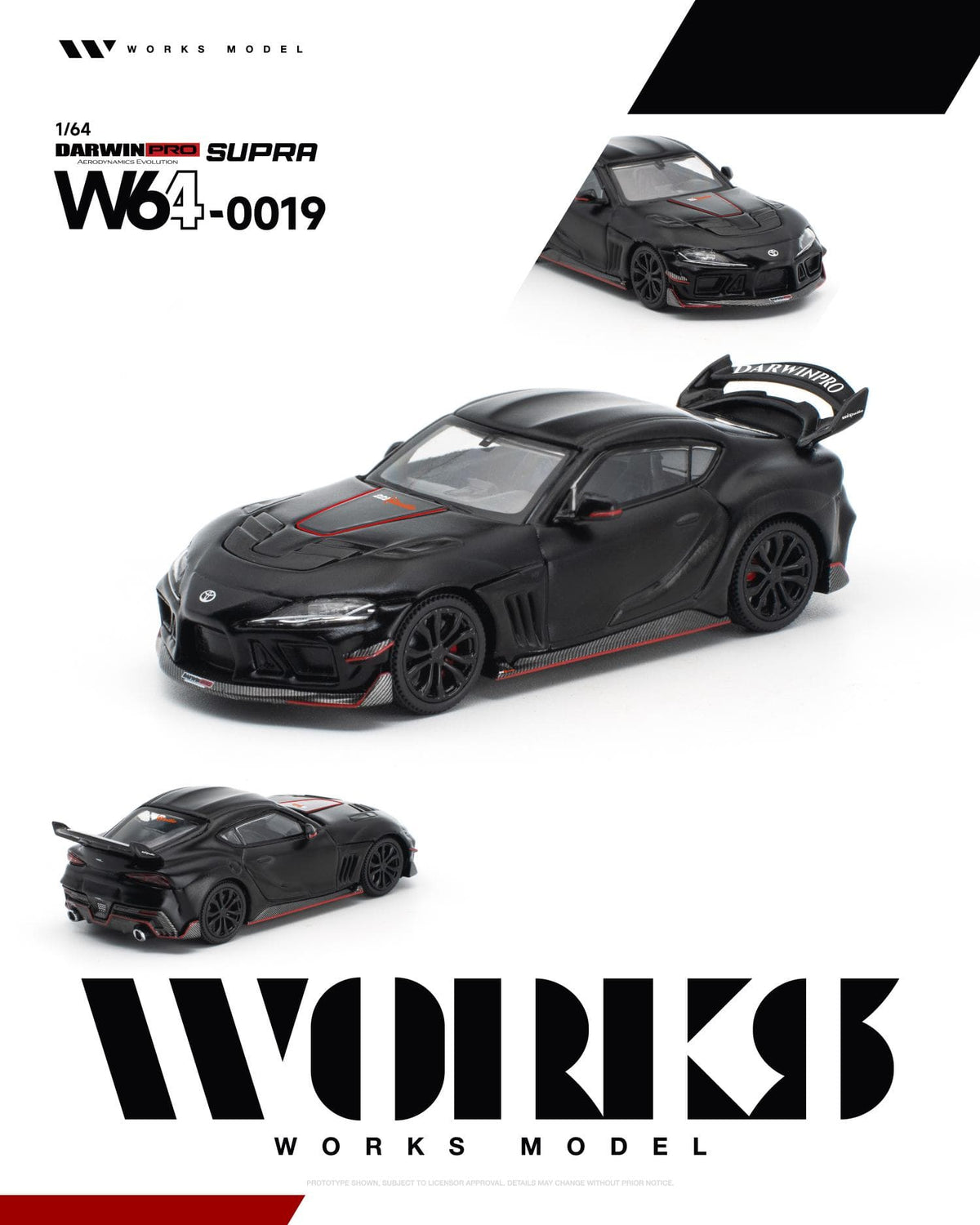 (PRE-ORDER) Toyota DarwinPro Supra Dark Works Model 1/64 W640019