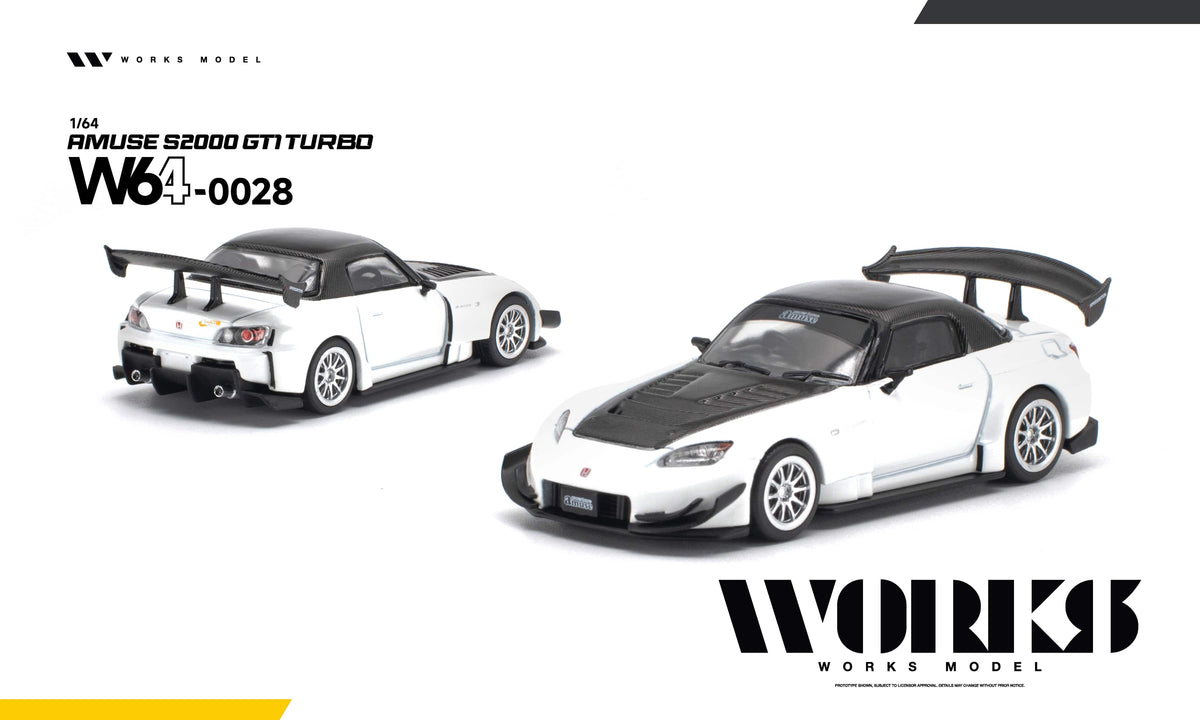 (PRE-ORDER) Honda Amuse S2000 GT1 Turbo White Works Model 1/64