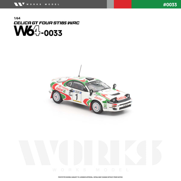 (PRE-ORDER) Toyota Celica GT-Four ST185 WRC Works Model 1/64 W640033