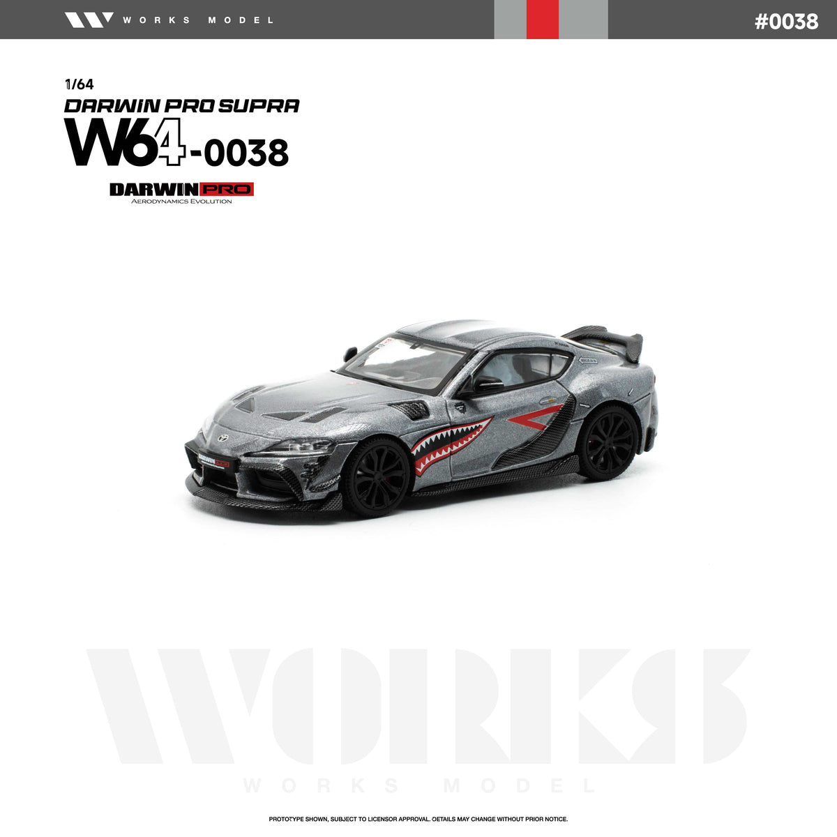 (PRE-ORDER) Toyota DarwinPro Supra Carbon Grey Works Model 1/64