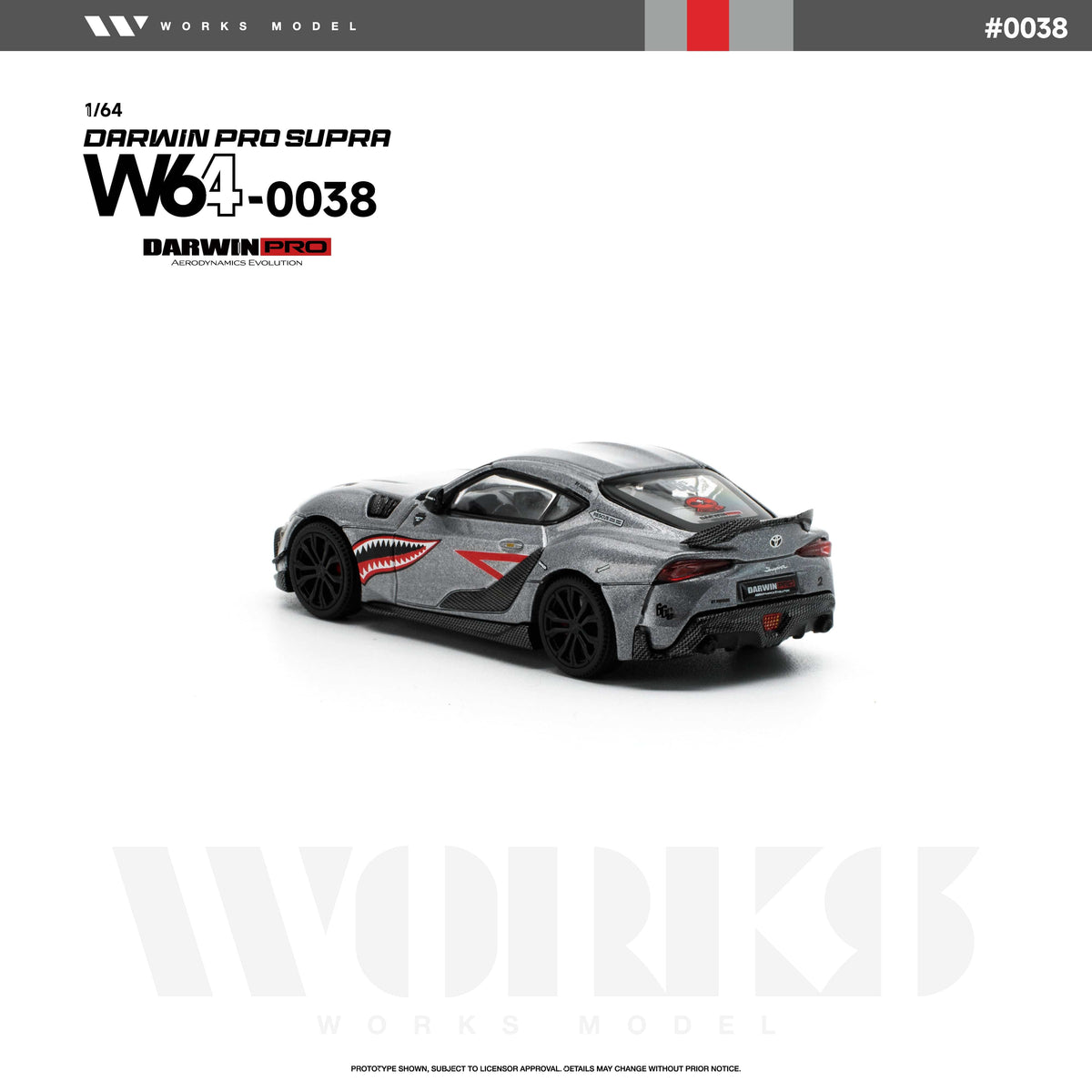 (PRE-ORDER) Toyota DarwinPro Supra Carbon Grey Works Model 1/64 W640038