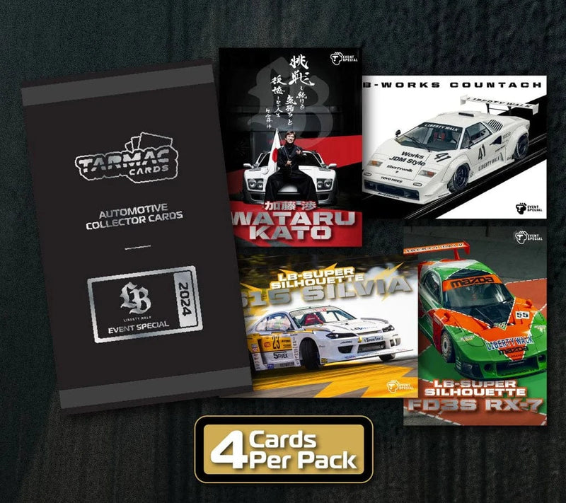 Tarmac Cards Event Special Pack Liberty Walk Vol 1 2024 - Individual Pack with 4 cards TC-LBS-01-PACK